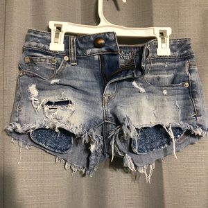 American Eagle Distressed Jean Shorts